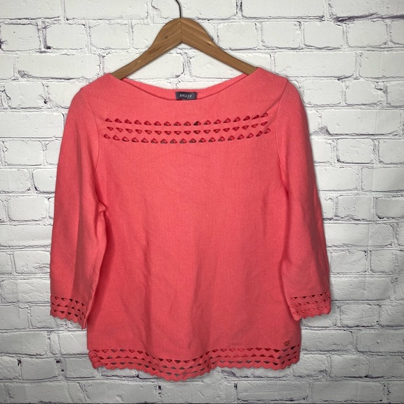 Basler Scalloped Hem Cutout Detail Sweater - Picture 3 of 9